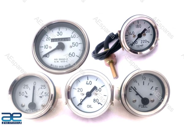 Tacho Temperatur ÖL Kraftstoff Tankanzeige Kit FüR Willys MB Ford Gec-image