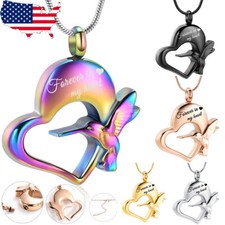 Hummingbird Urn Necklace for Ashes Heart Cremation Lockets for Ashes Holder 2023