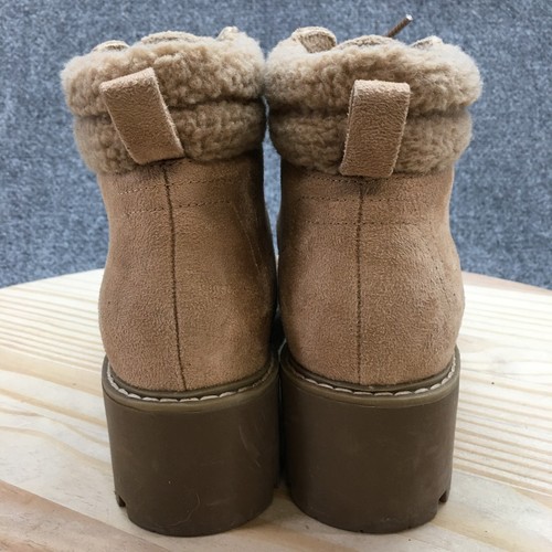 Sonoma Boots Womens 10M Oleen Hiking Taupe Brown Faux Fur Lined Ankle Top Casual - Picture 11 of 20