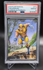 2024 Flair Marvel-Wolverine Flairium FT2 Tom Morgan Auto /33- PSA 10 Gem Mint