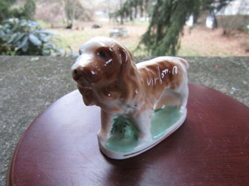 Vintage Porcelain Dog- Cocker Spaniel- Japan ~ 2 5/8” H
