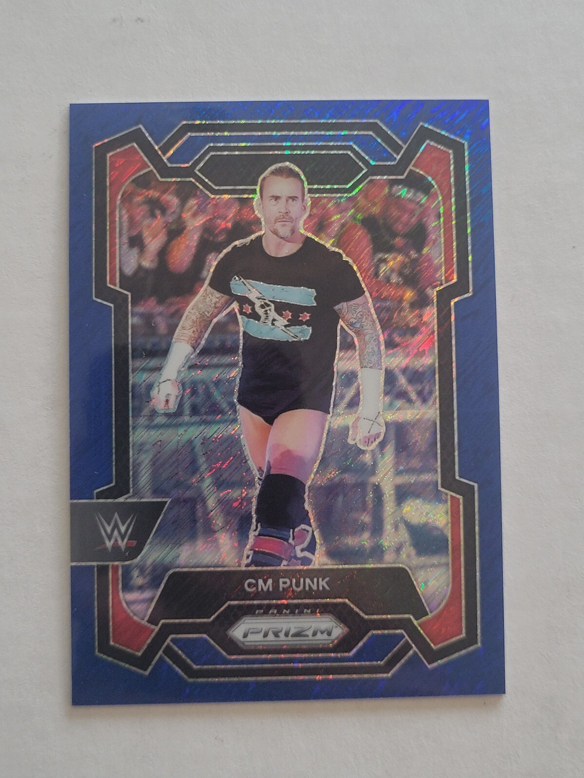 2024 WWE Prizm CM Punk Blue Shimmer #1/11 Bookend SSP