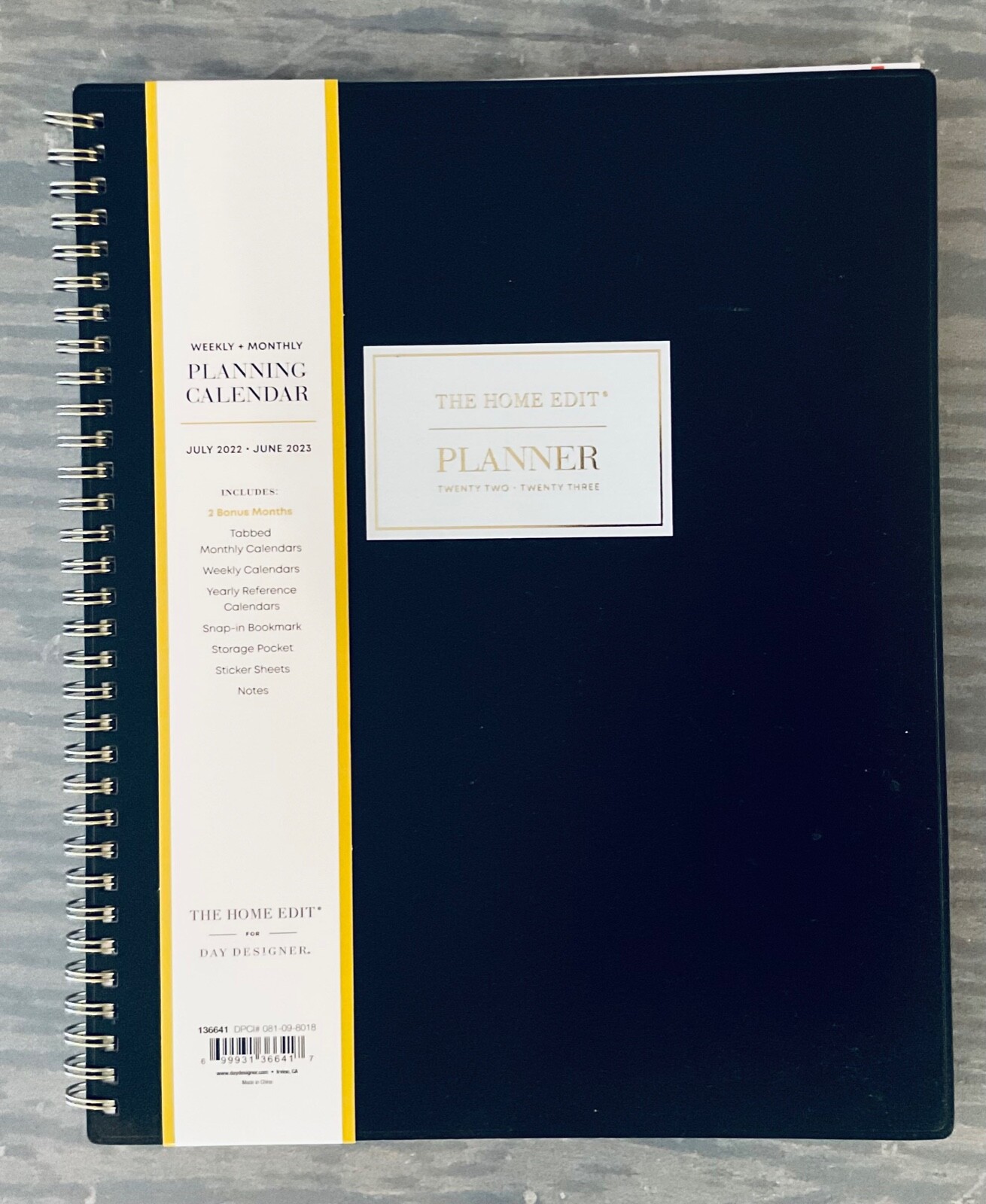 July 2022 - June 2023 Planner Weekly/Monthly 9X11 Large - Day  Designer Black | Ebay