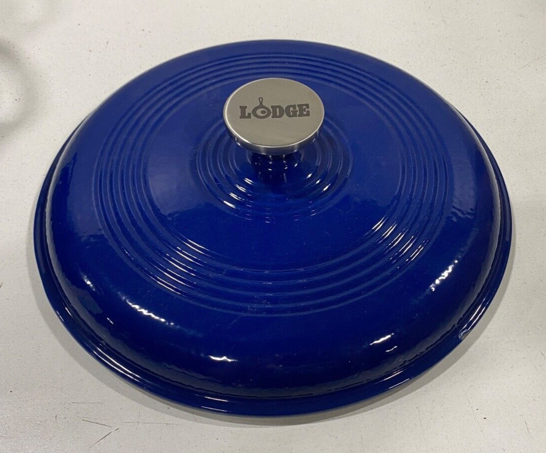 Lodge 6qt Cast Iron Enamel Dutch Oven Lagoon Blue eBay