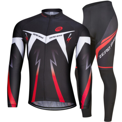 Herren Mode Radfahren Thermo Radtrikot Langarm Fahrradtrikot Trikot Fahrradhose