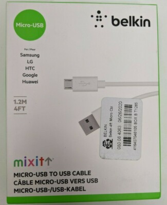 Belkin 4-Foot MIXIT Micro USB Cable (Compatible with Samsung, LG, HTC, Google)