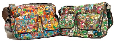 Tokidoki LeSportsac Graziosa Crossbody Carnival OR Eco Mondo Print Adios Qee NWT