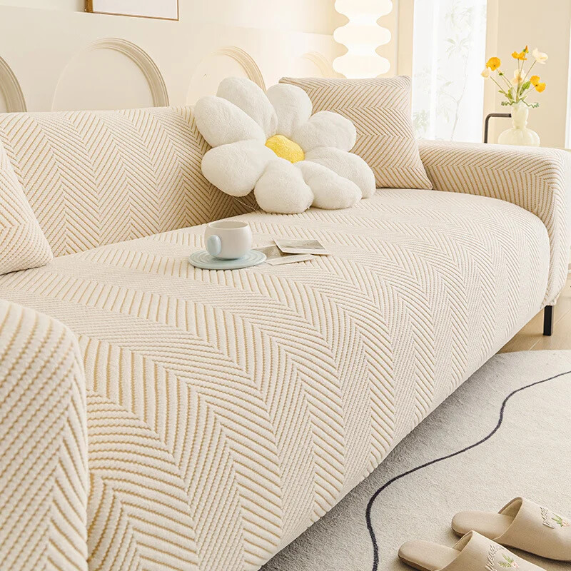 Thick Jacquard Couch Cover Adjustable Elastic Sofa Covers Living