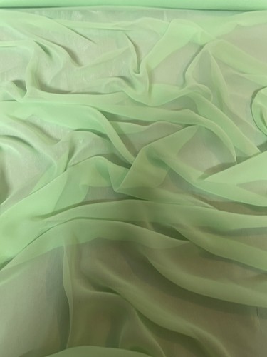 1 mtr mint green soft chiffon dress fabric..45” wide (114cm) C - Picture 2 of 4