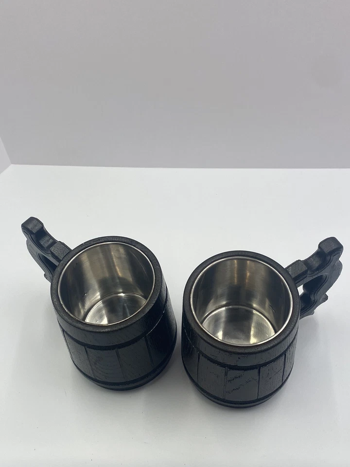 Taza de cerveza de madera, 20 oz, forro de acero inoxidable. Foto 3 de 4