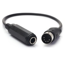 Din 5 Pin Male Plug to 6.35mm 1/4" Female Jack Socket Stereo Audio Cord Cable