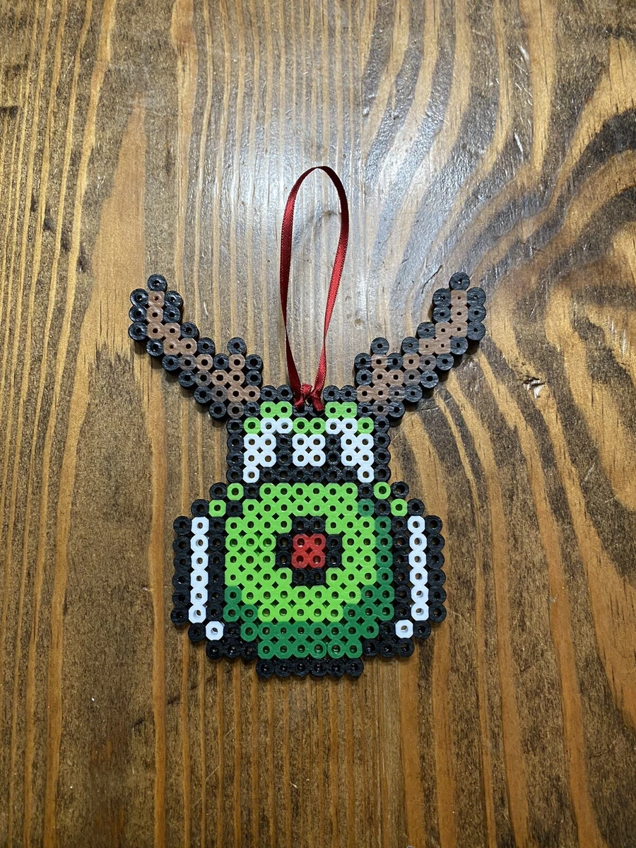 Mario Themed Perler Bead Ornament Handmade Christmas Decoration - Reindeer  Yoshi