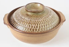 Mino ware Japanese Pottery Clay Pot Donabe (8.5inch) Tokusa Brown