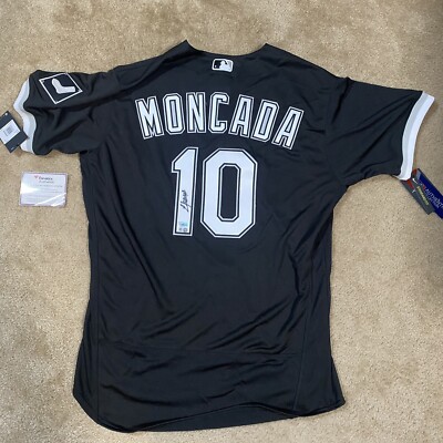 MONCADA 10 直筆サイン入りユニフォーム Signed Nike Authentic Yoan Moncada Chicago White Sox Black