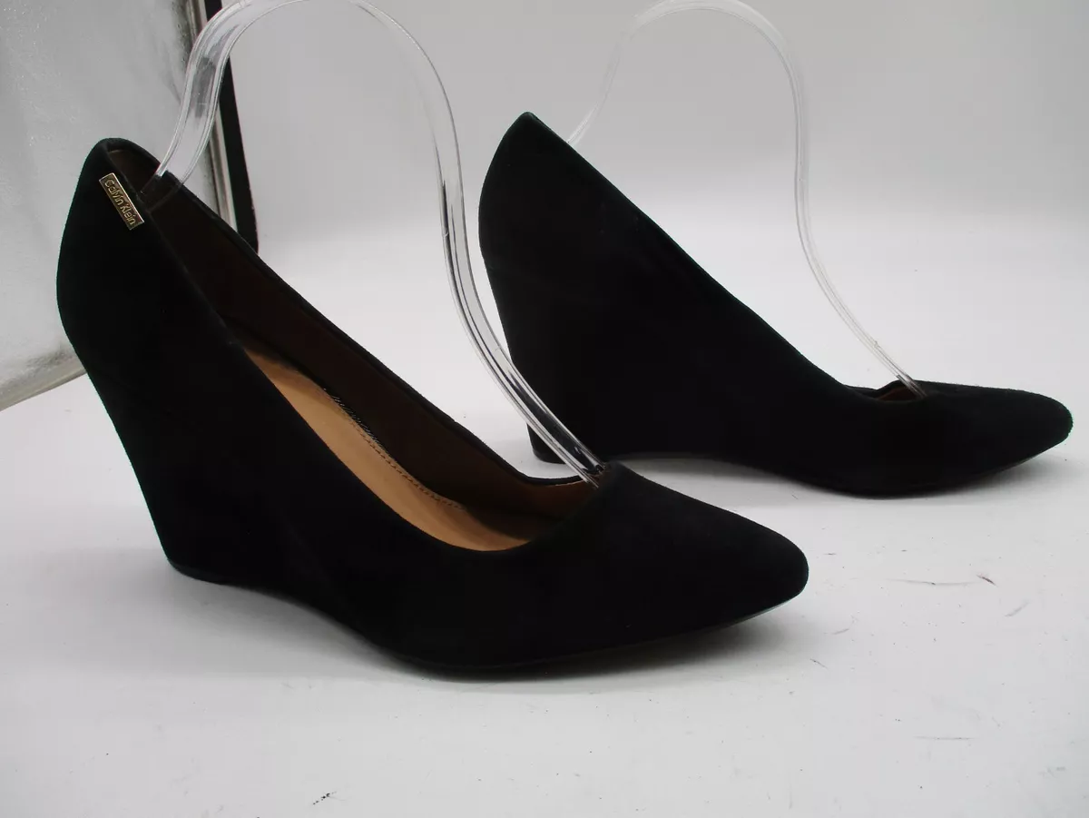 Calvin klein wedge best sale pumps