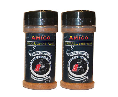 Chili Pepper Powder Gift Set Hot Spice Dried Ground Aji Amarillo Mild 2 x 1.5 oz