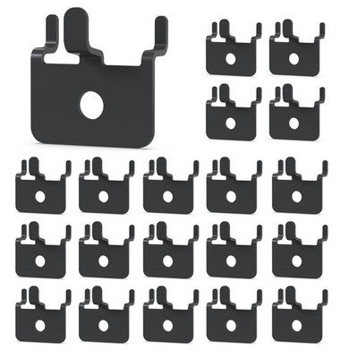 HUHOLE 20 Pack Pegboard Picture Hangers Black Powder Coated Metal U-Shape Dis...