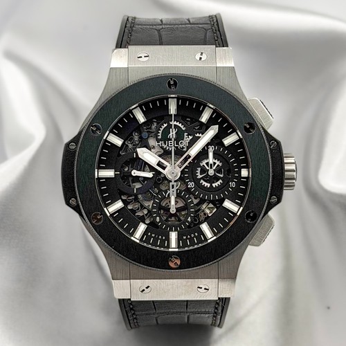 Hublot Aero Bang Big Bang 44MM Ceramic Steel $18K MSRP Box Papers 311.SM.1170.GR