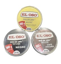 El Oso - Two in One Shoe Cream and Polish, 3 different colors 90g/each Pack of