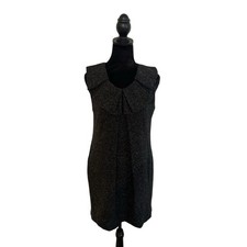 Banana Republic Gray Italian Yarn Women's SZ 6  Ruffle Sleeveless Sheath Dress