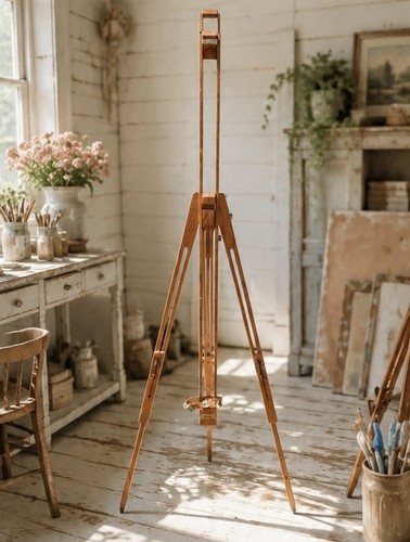 Vintage Beckers Sweden Artist Easel Tripod Wood Plein Air Painting Stand