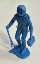 Vintage 1960s MPC or  Plastic Space Man Astronaut Figure Getting Samples Blue