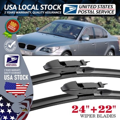 Durable QUALITY 24'' & 22''Windshield Front Wiper Blades For BMW 5 series 525i