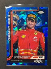 2025 Topps Chrome Sapphire Carlos Sainz Ferrari Bahrain Grand Prix #122