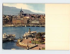 Postcard La Rade Geneva Switzerland