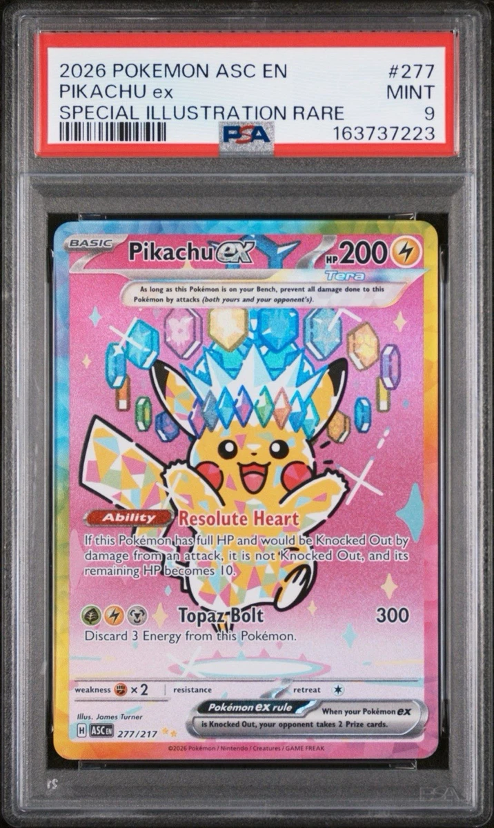 Pikachu Pokémon TCG Grade 9 Rare Individual Collectible Card Game