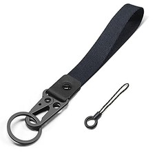 Wristlet Strap for Keys, Hand Wrist Lanyard Durable Key Chain 1 Piece Black