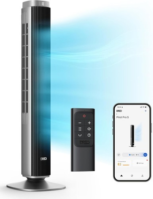 #ad Dreo 42quot; Oscillating Tower Fan Quiet Cooling Timer Remote 12 Speeds Silver $109.98