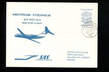 Postal History First Flight SAS 4/1/79 Amsterdam Netherlands to Arlanda Sweden