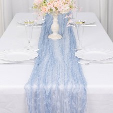 9 feet Crinkled Sheer Organza TABLE RUNNER Party Events Reception Decorations