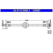 2x Bremsschlauch hinten für Alfa Romeo 147 937 | 24584598