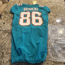 #86MIKE GESICKI MIAMI DOLPHINS NIKE TEAM ISSUED JERSEY 2018/42+6 Rookie Year