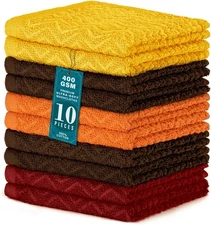  10 Pack 100% Cotton Dish Cloth, Luxurious Soft