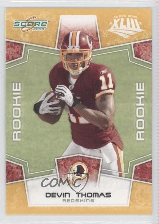 2008 Score Rookie Factory Set Yellow Devin Thomas #357 Rookie RC 0b6