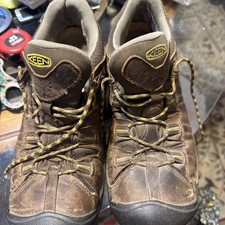 KEEN Targhee Hiking Dry Waterproof Shoes Men 12 Brown EU 46 New w/ Defects READ