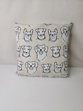 Set Of Two Dog Themed Throw Pillows