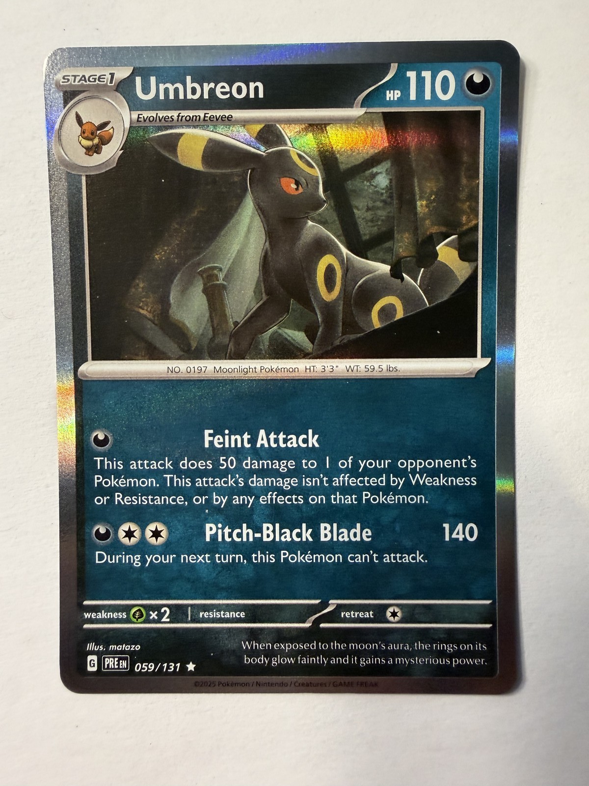 Umbreon Rare SV: Prismatic Evolutions 059/131 NM holo