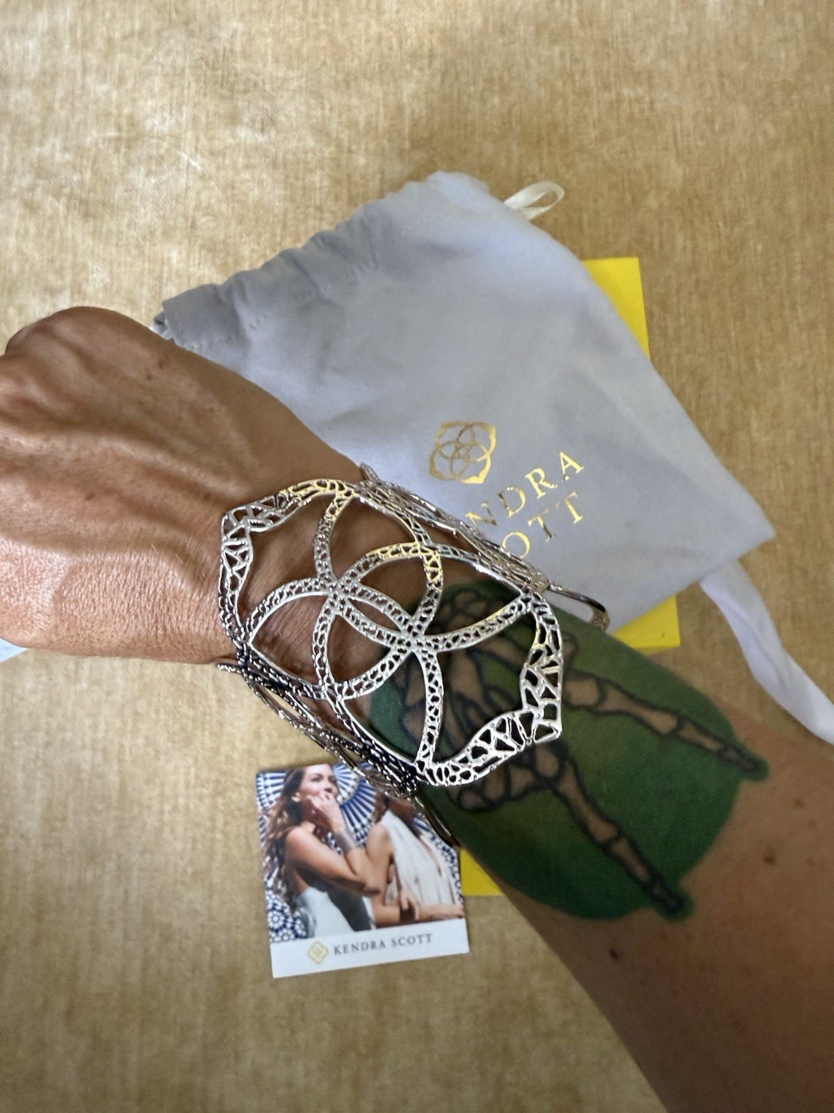 Kendra Scott Silver Chain-Link cuff Bracelet prac… - image 5