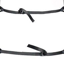Roof Rack Loop Tie Down Straps - Short Cam Buckle Crossbars 4 feet Black