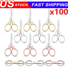 Folding Scissors Small Cutters Sewing Pocket Portable Travel Mini Foldable LOT