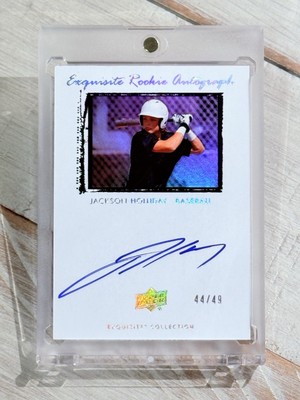 2023 Upper Deck Exquisite Jackson Holliday Retro Auto  #44/49 Beautiful Card 