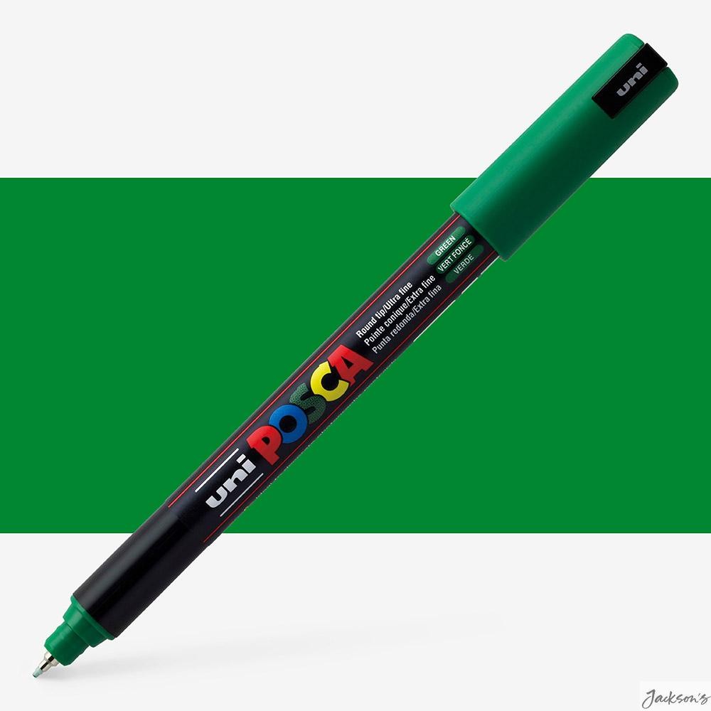 Uni Posca PC-1MR Paint Marker Water-Based 0.7mm Green For Multi-Surface Art
