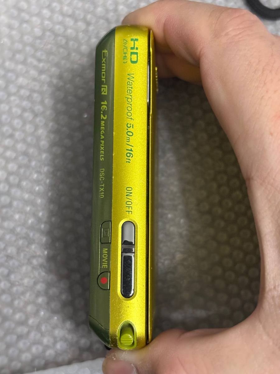 Sony Cyber shot DSC-TX10 Yellow Digital Camera Compact Tested