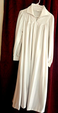 LDS Mormon Long White Temple Dress by Beehive Sz Small Zip Front