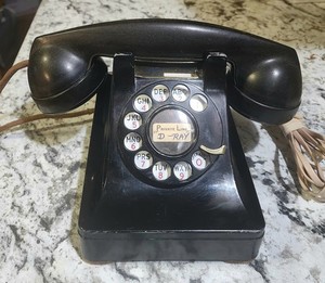 Vintage 1940's Western Electric Rotary Desk Telephone Model 302