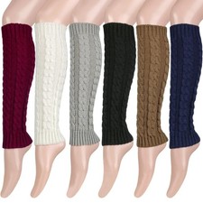 Women's Knit Leg Warmers Winter Boot Socks Stretch Slouch Thermal Ankle Cuffs